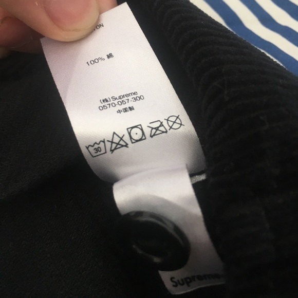Supreme corduroy baseball jersey black - Picture 6 of 7